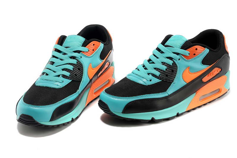 Nike Air Max 90 Mens arc Chaussures Noir Bleu Noir (3)